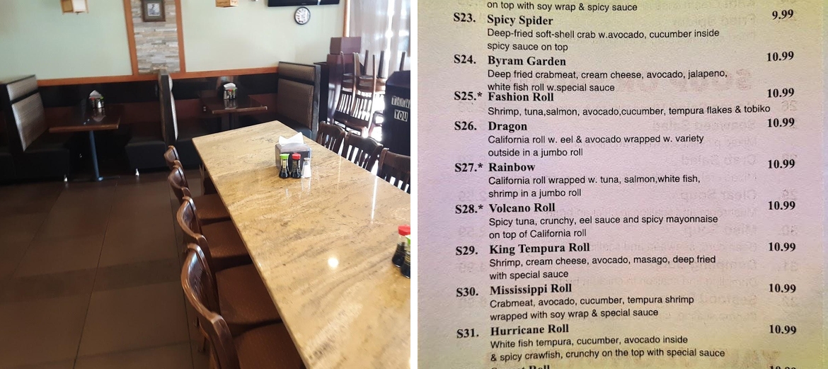 Takara Hibachi Express Menu